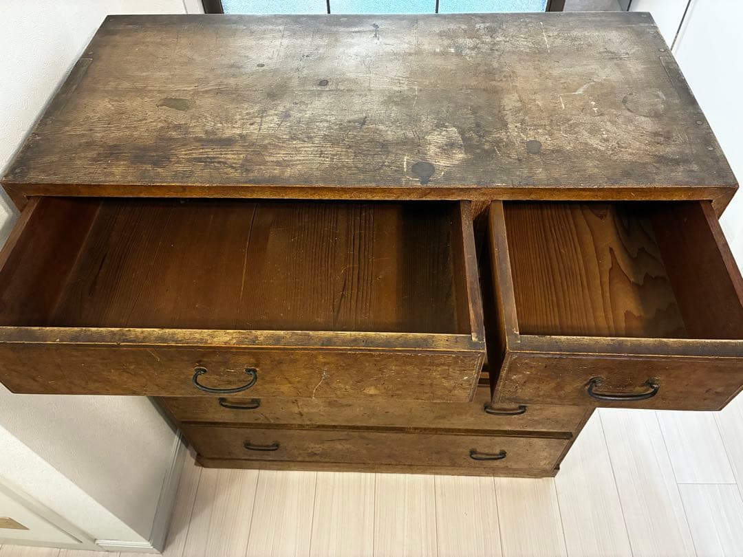 ［引き取りお値引き可能］けや木製タンス 骨董 箪笥 昭和レトロ