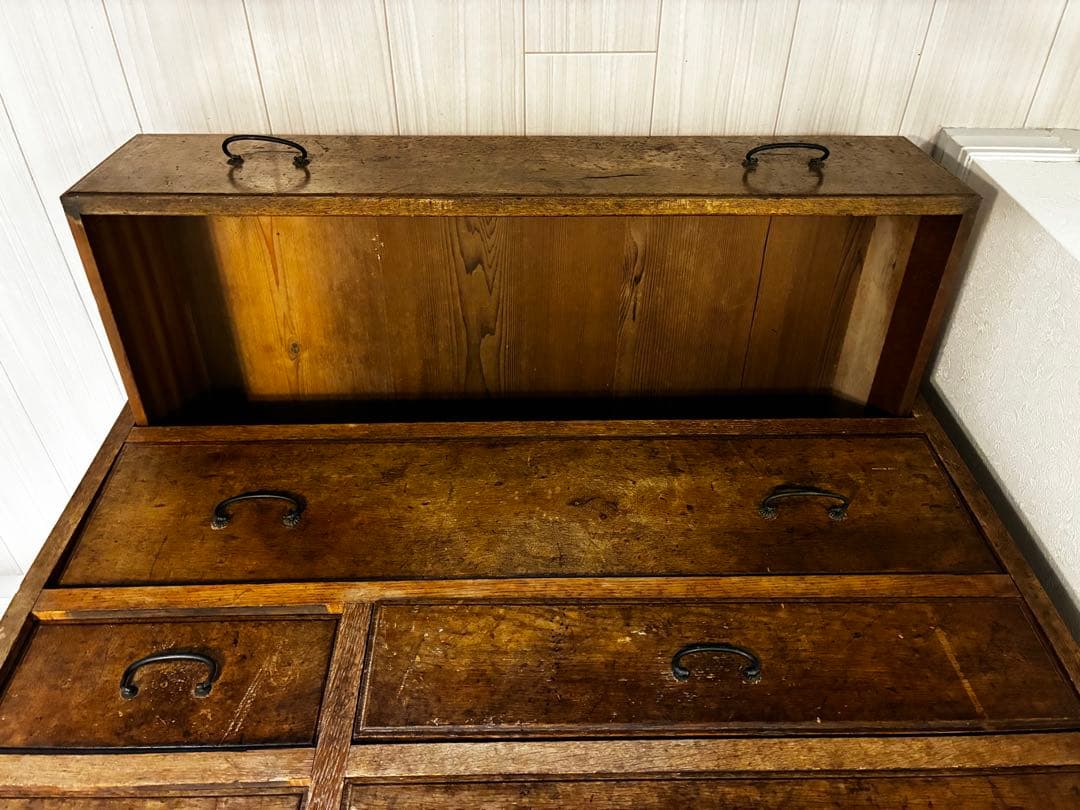 ［引き取りお値引き可能］けや木製タンス 骨董 箪笥 昭和レトロ