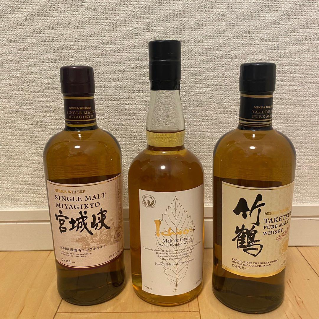 宮城峡・イチローズモルト・竹鶴　3本セット