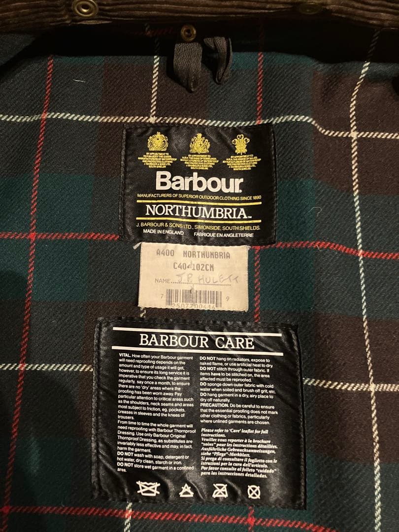 90s Barbour バブアー　northumbria　c40　ノーザンブリア