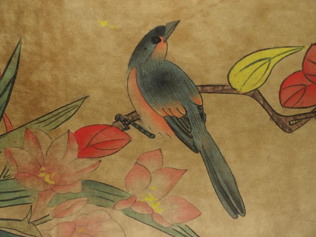 骨董市仕入れ品　中国清時代の掛軸　肉筆保証BD090A2-4