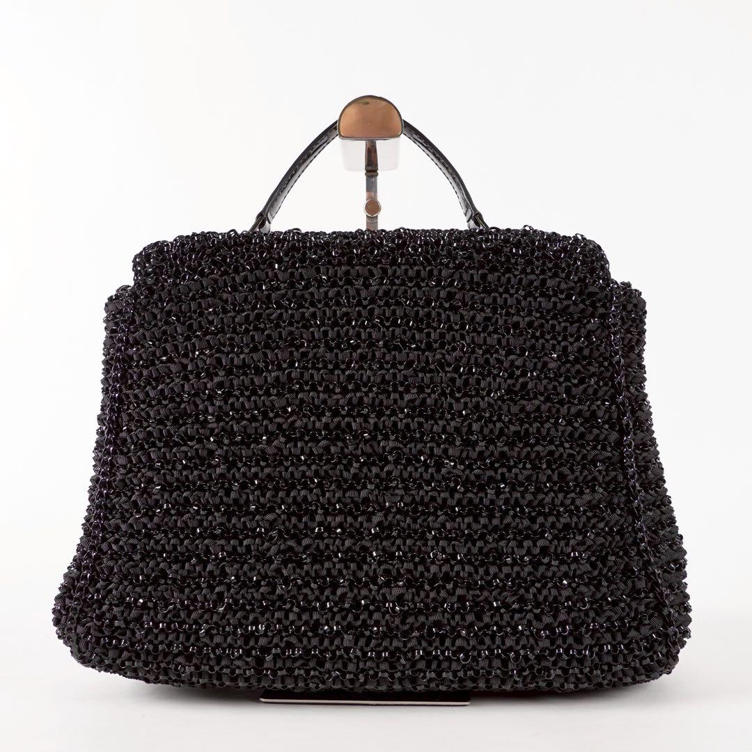 【極美品✨】アンテプリマ 保存袋付き ハンドバッグ ワイヤーバッグ ブラック