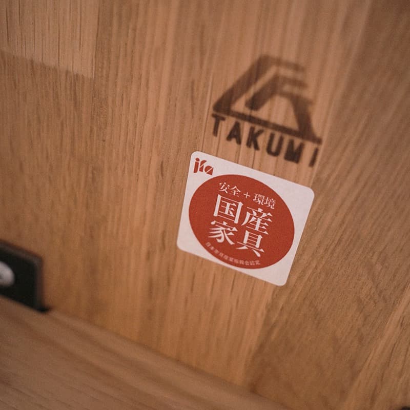 旭川家具　オーク材　ラウンドテーブル　ダイニング（φ95cm）