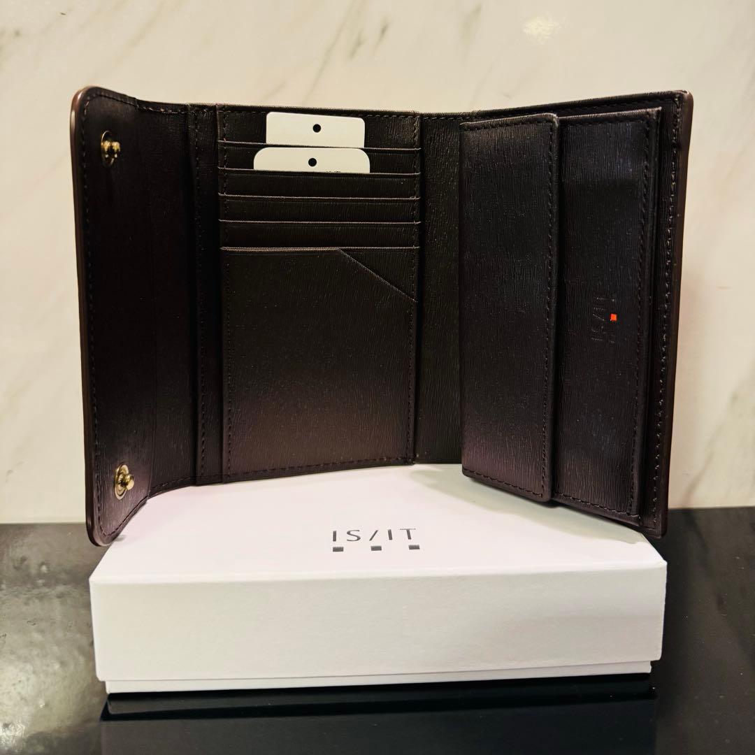 ISIT 三つ折り　グローブレザー　ミドルウォレット