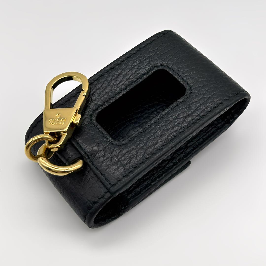 【極美品】 GUCCI スマートキーケース プチマーモント GGロゴ ブラック
