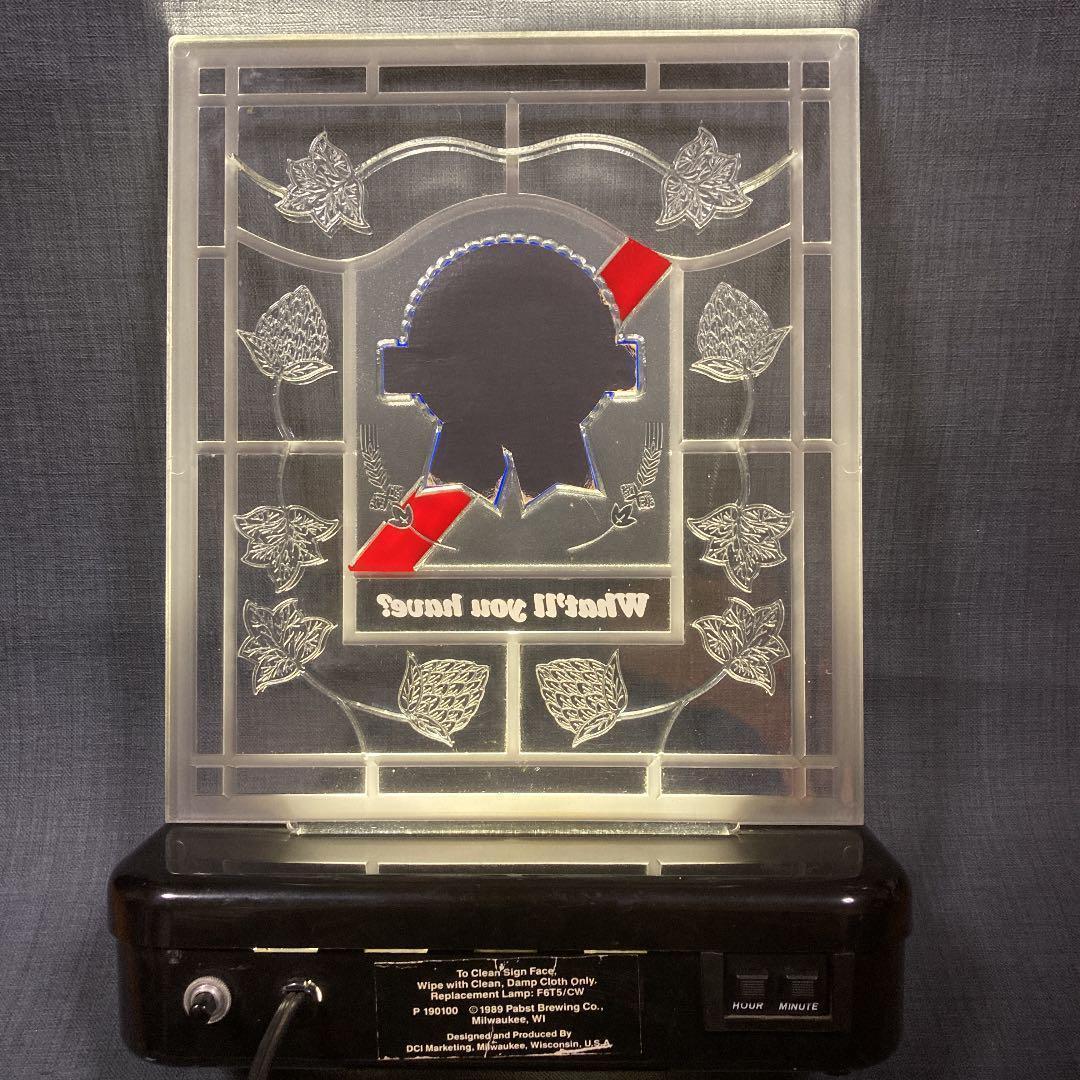 パブストブルーリボン ライト サイン デジタル置き時計 クロック ビンテージ