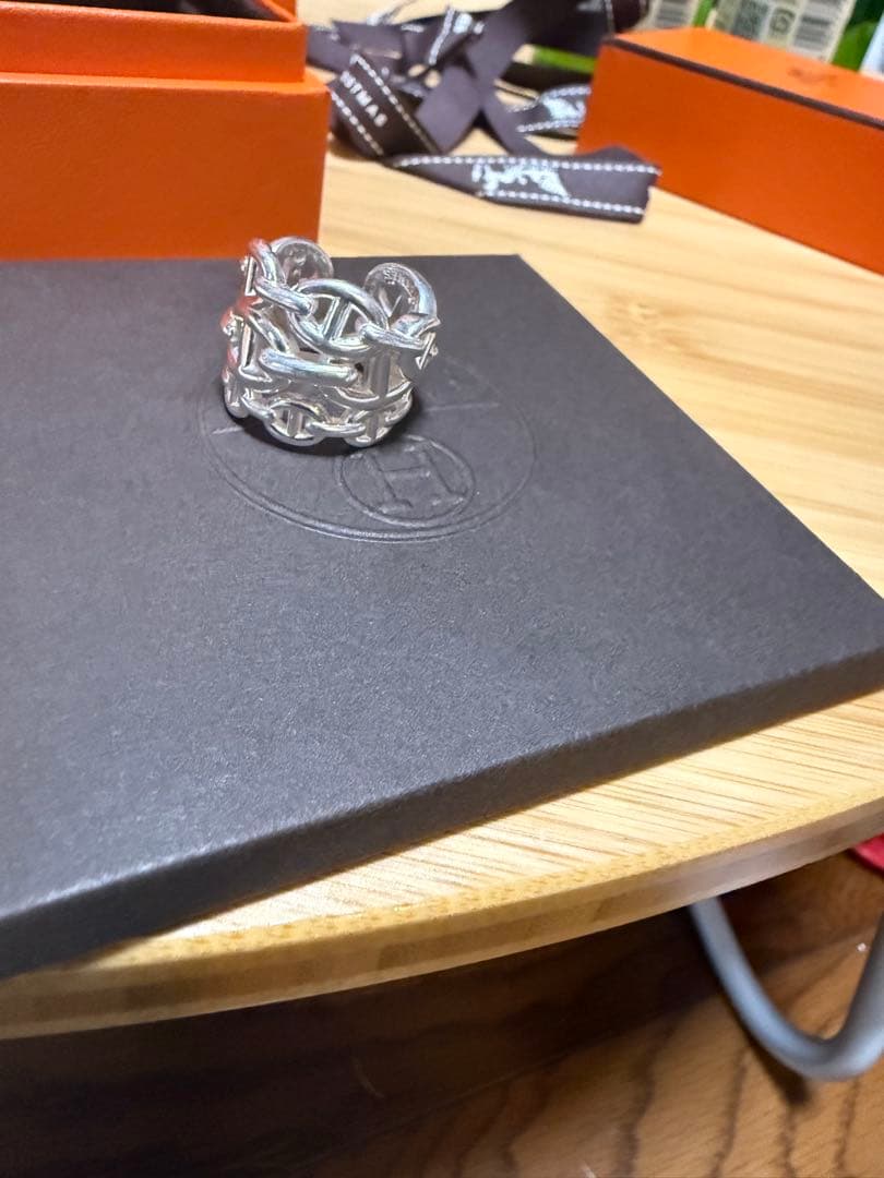 2、3回の使用 エルメス シェーヌダンクル アンシェネ GM リング 53