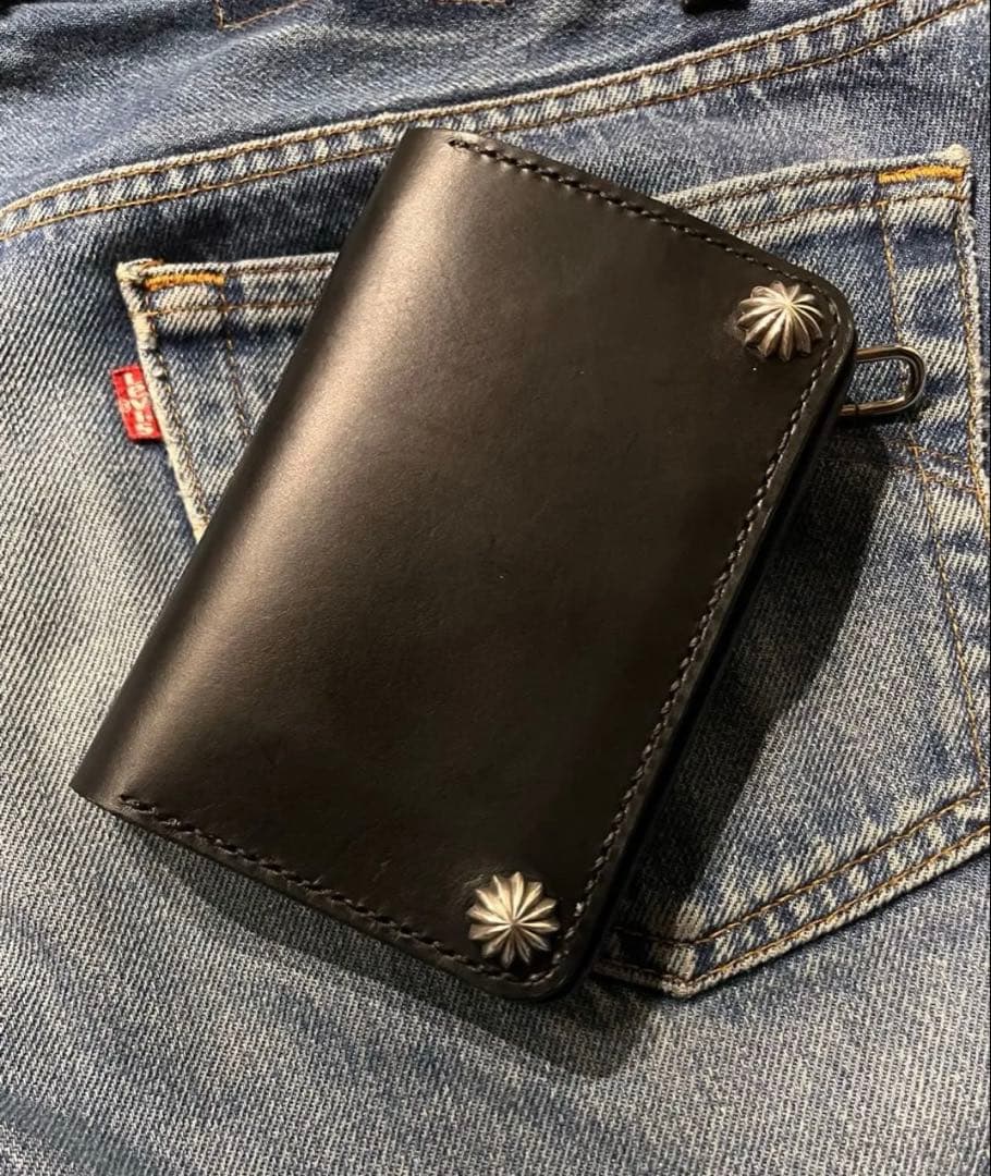 ミドルトラッカーウォレット　シルバー925アポロコンチョカスタム