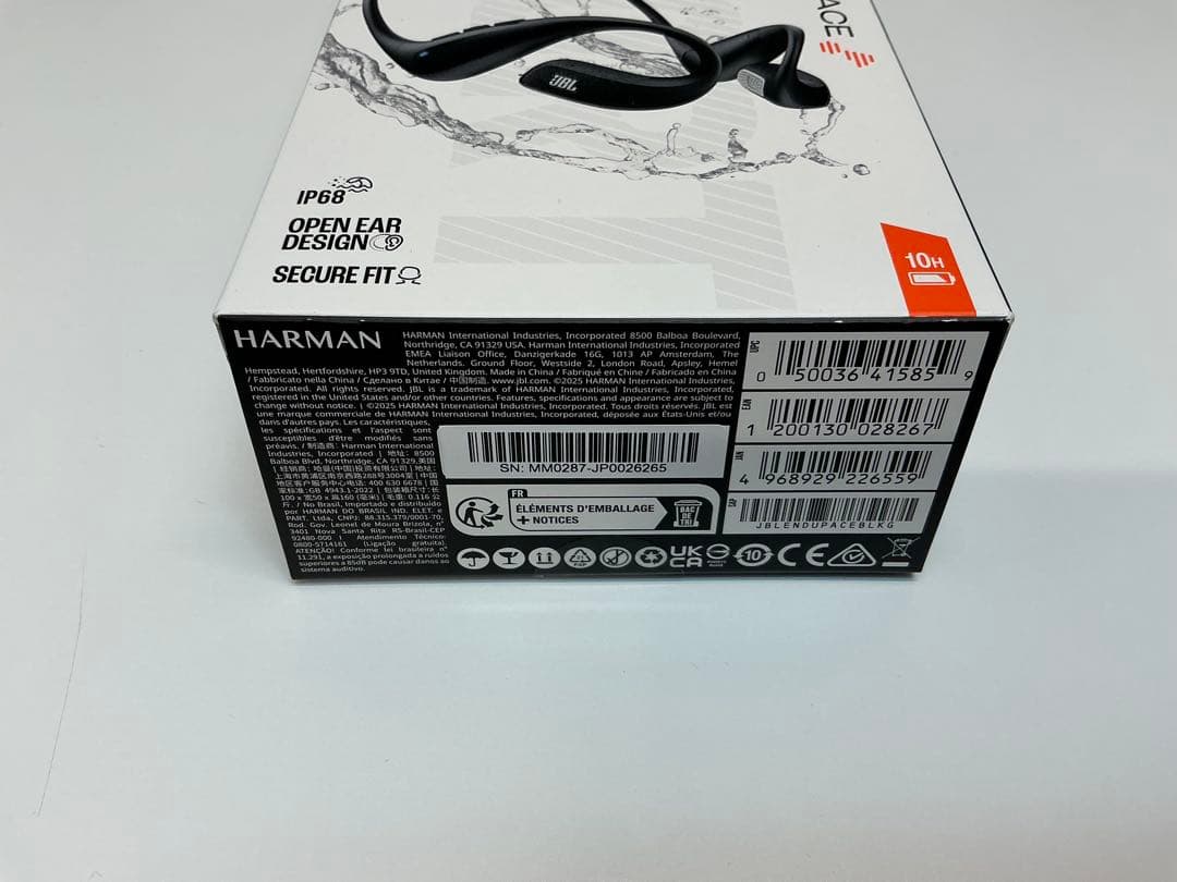 JBL ワイヤレスイヤホン ENDURANCE PACE オープンイヤー