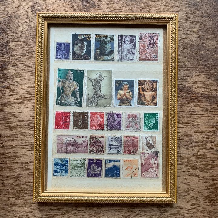 古切手　額入り　仏像　東大寺　平等院　新薬師寺など