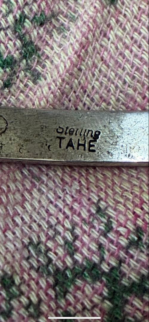 Tahe starling Indian銀古いバングル渋いstamp