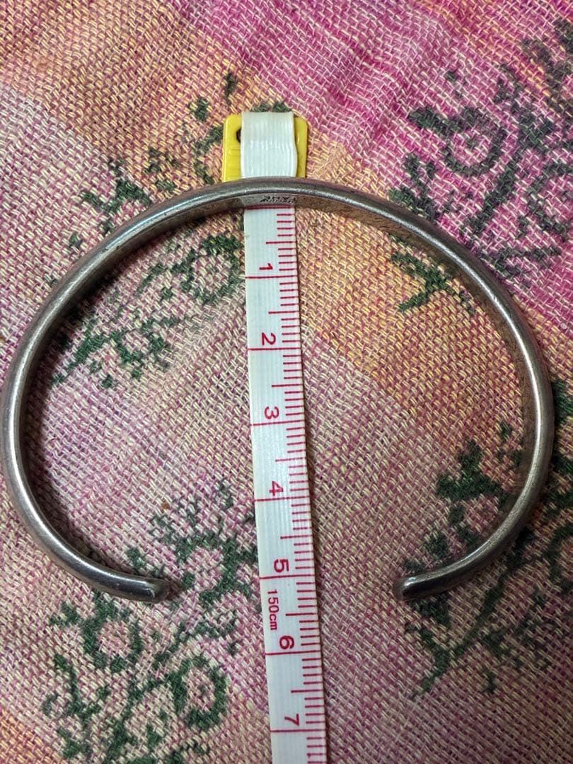 Tahe starling Indian銀古いバングル渋いstamp