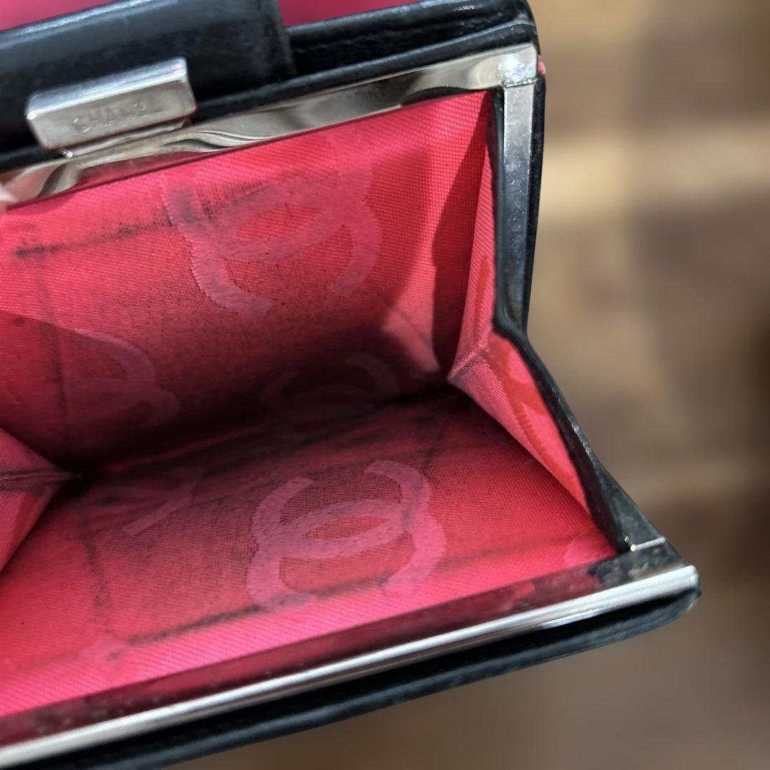 p*y様 CHANEL 二つ折り財布 ブラック