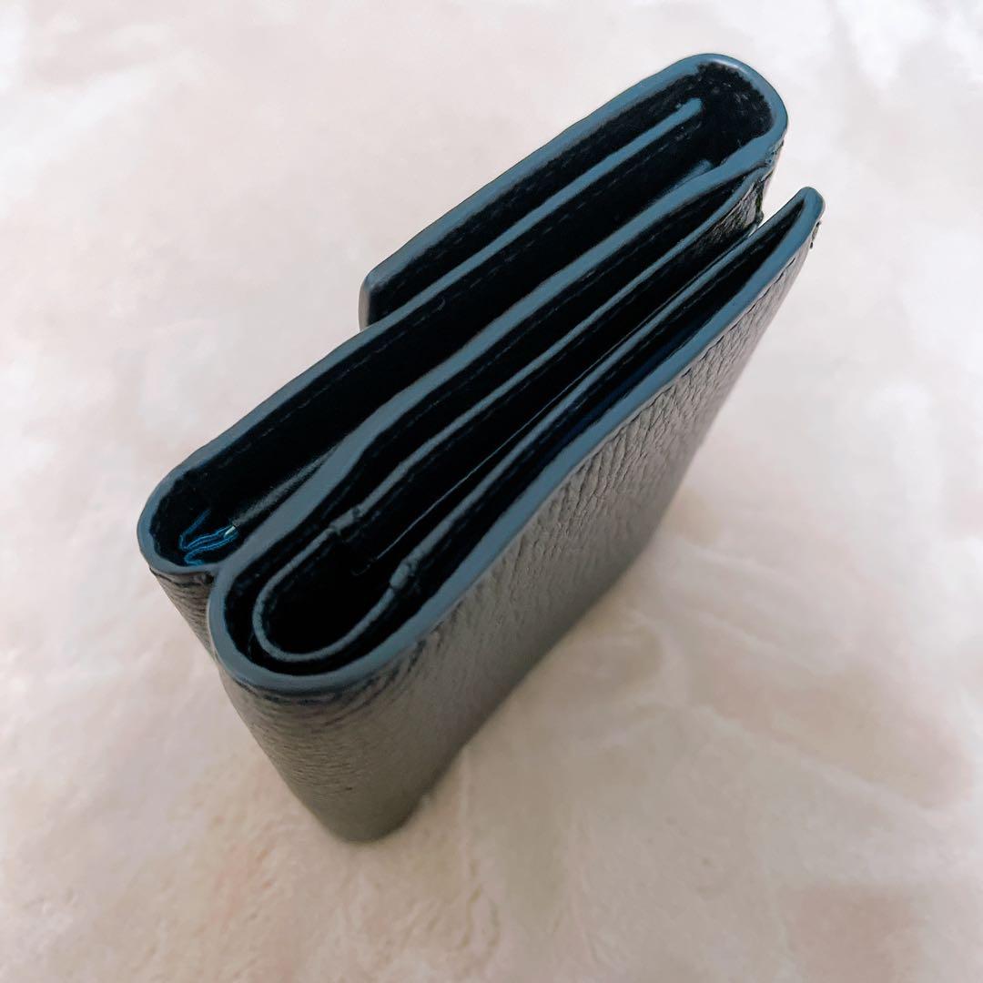 agnès b. 二つ折り財布 黒 レザー