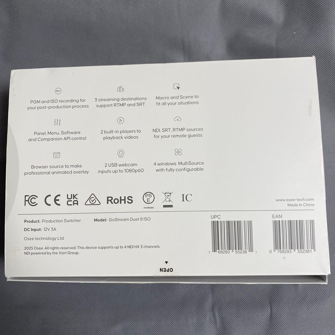 Osee GoStream Duet 8 ISO 8チャンネルビデオスイッチャー