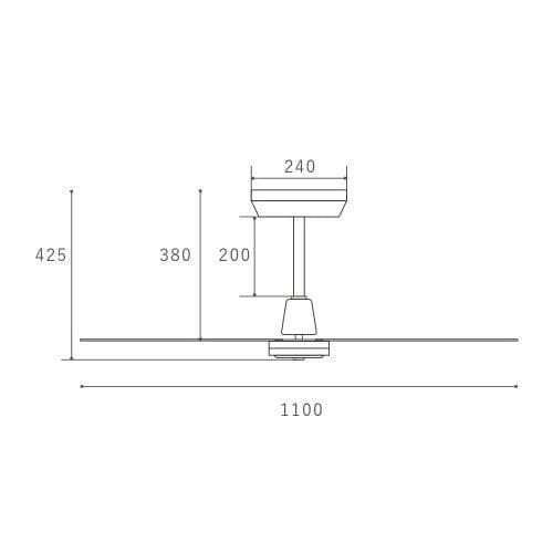 ハモサ シーリングファン CF-004HBK モニカ シーリングファン