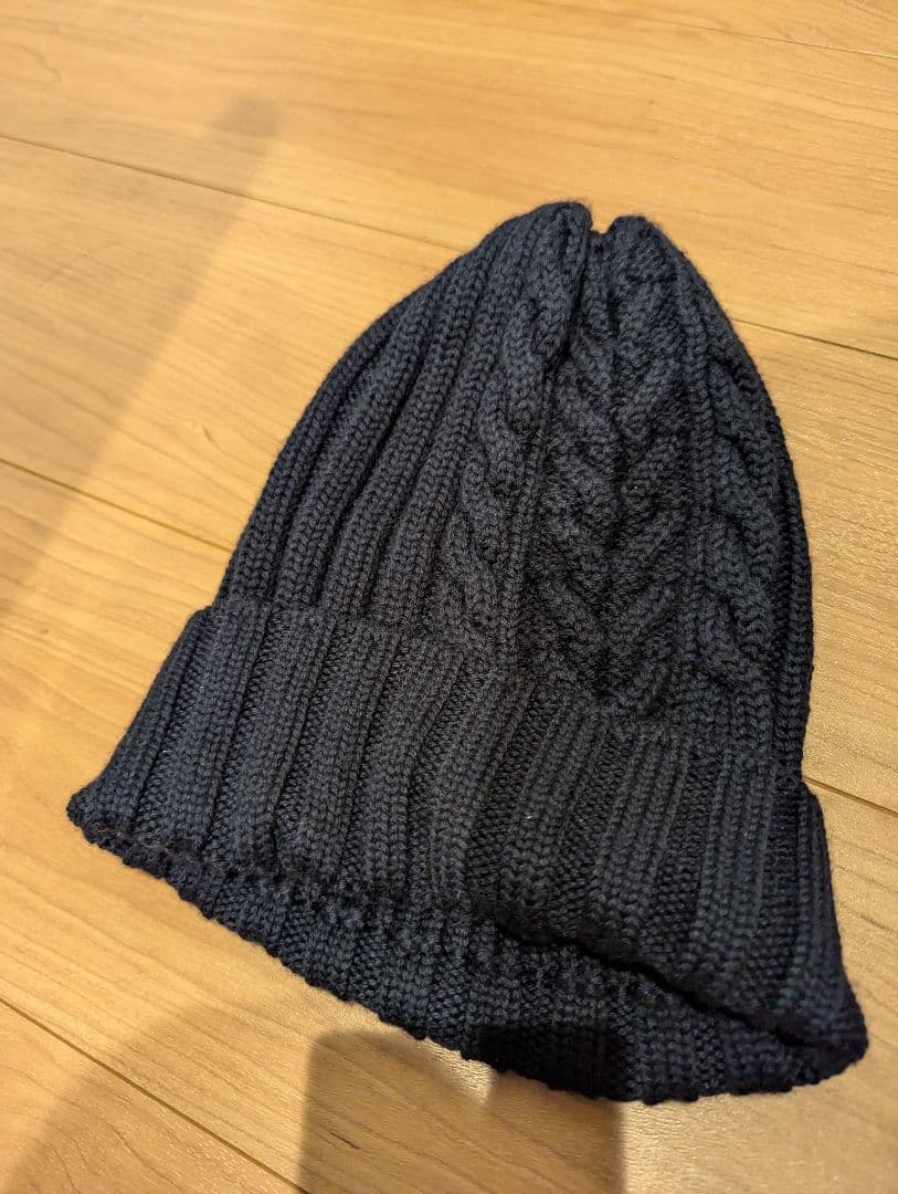 MONCLER　ニット帽　モンクレール 　ケーブル編み　ニット　 ネイビー