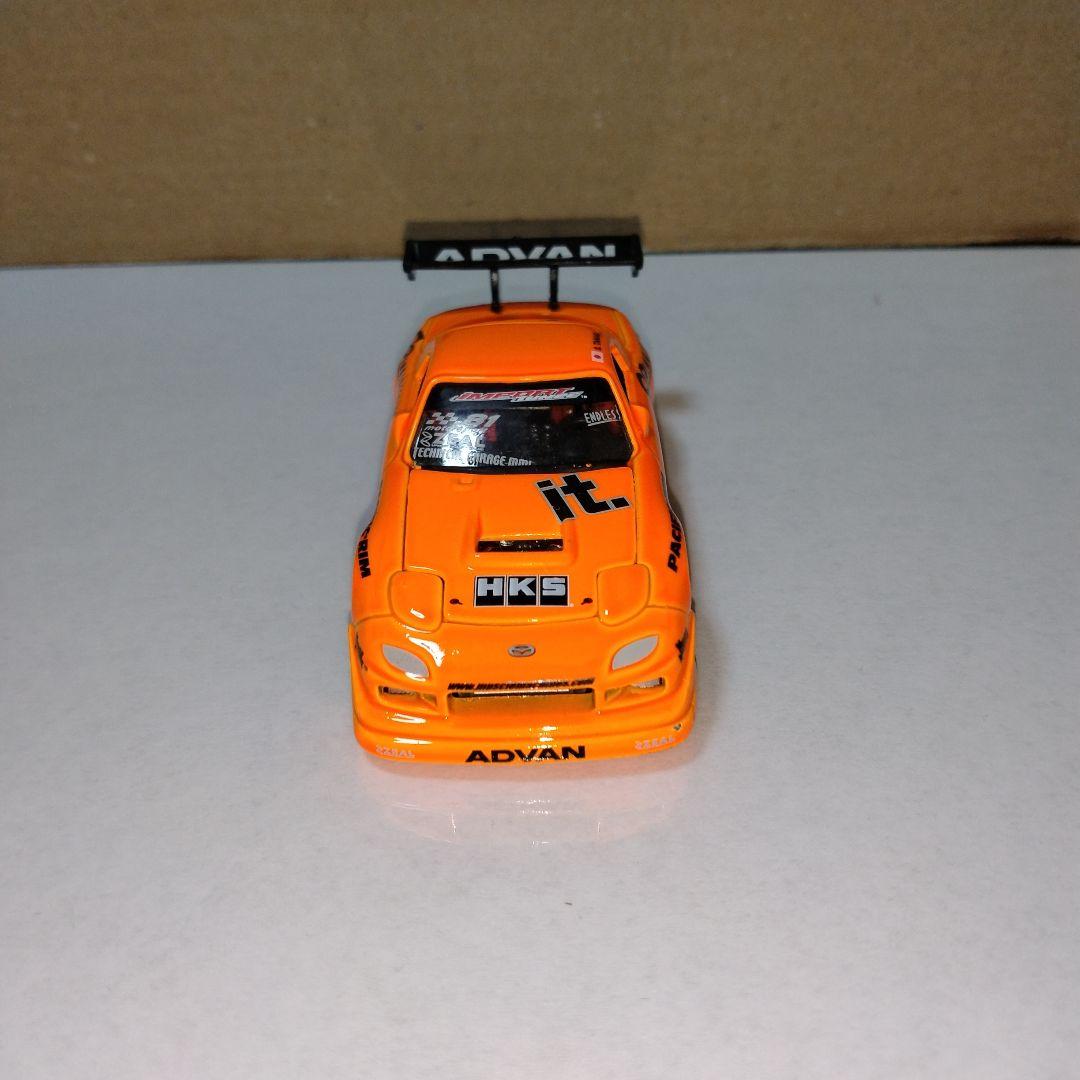 難あり 1/64 マッスルマシーン 4 FD3S D1仕様 蛍光オレンジ