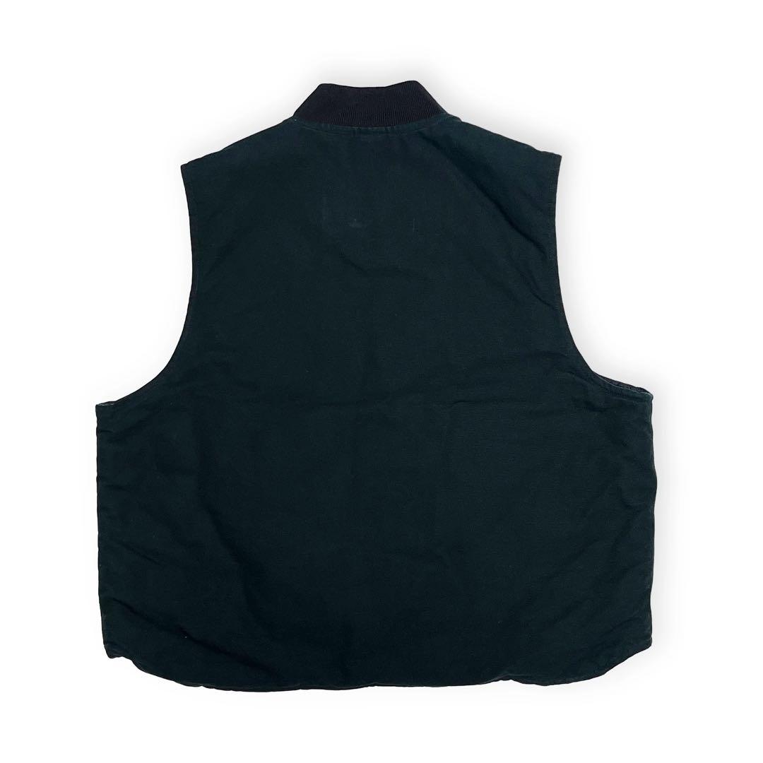 ヨ*ー様 Carhartt ダックベスト ブラック Size XXL位 ビッグサ