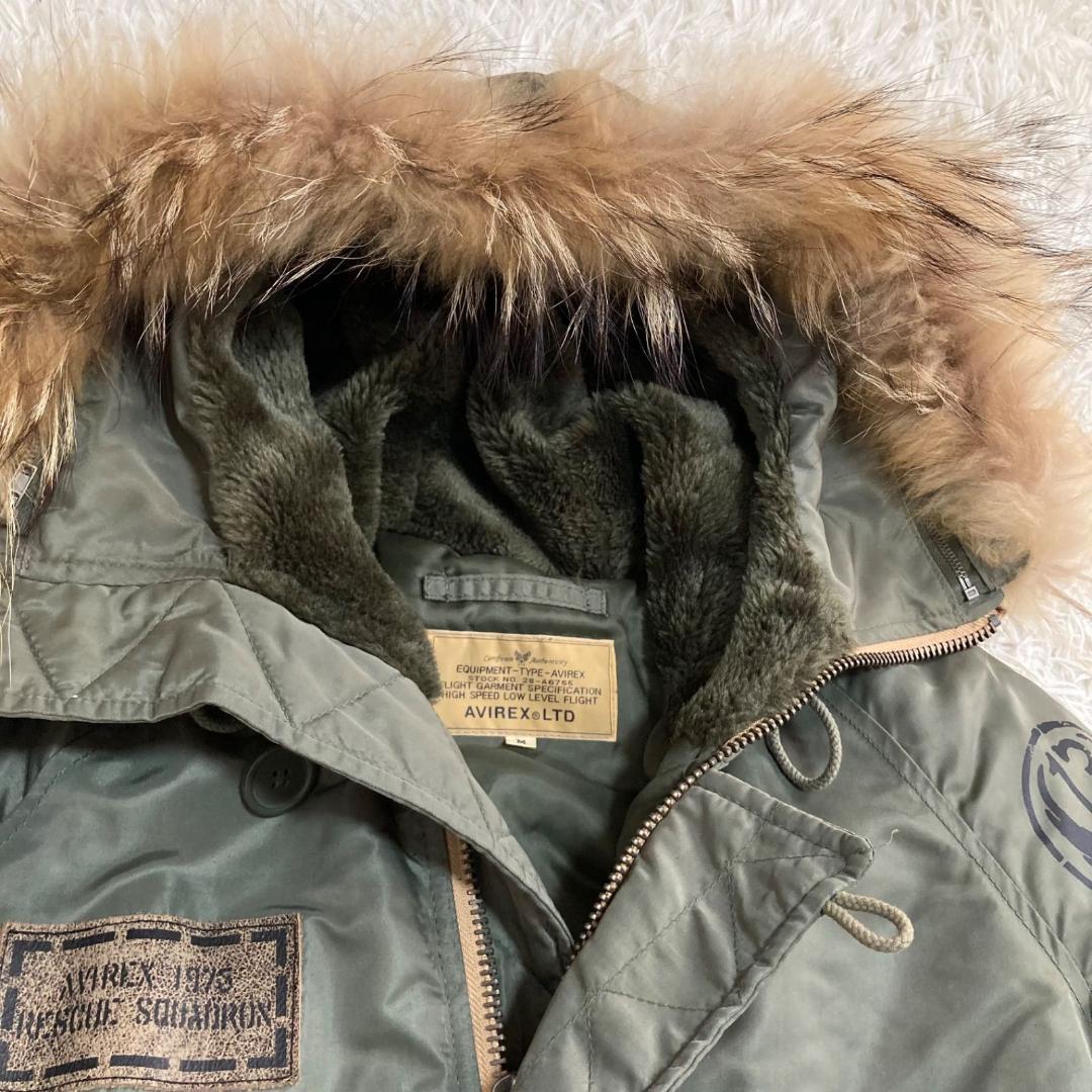 15889✨AVIREX N-3B ステンシル グリーン フライトジャケット