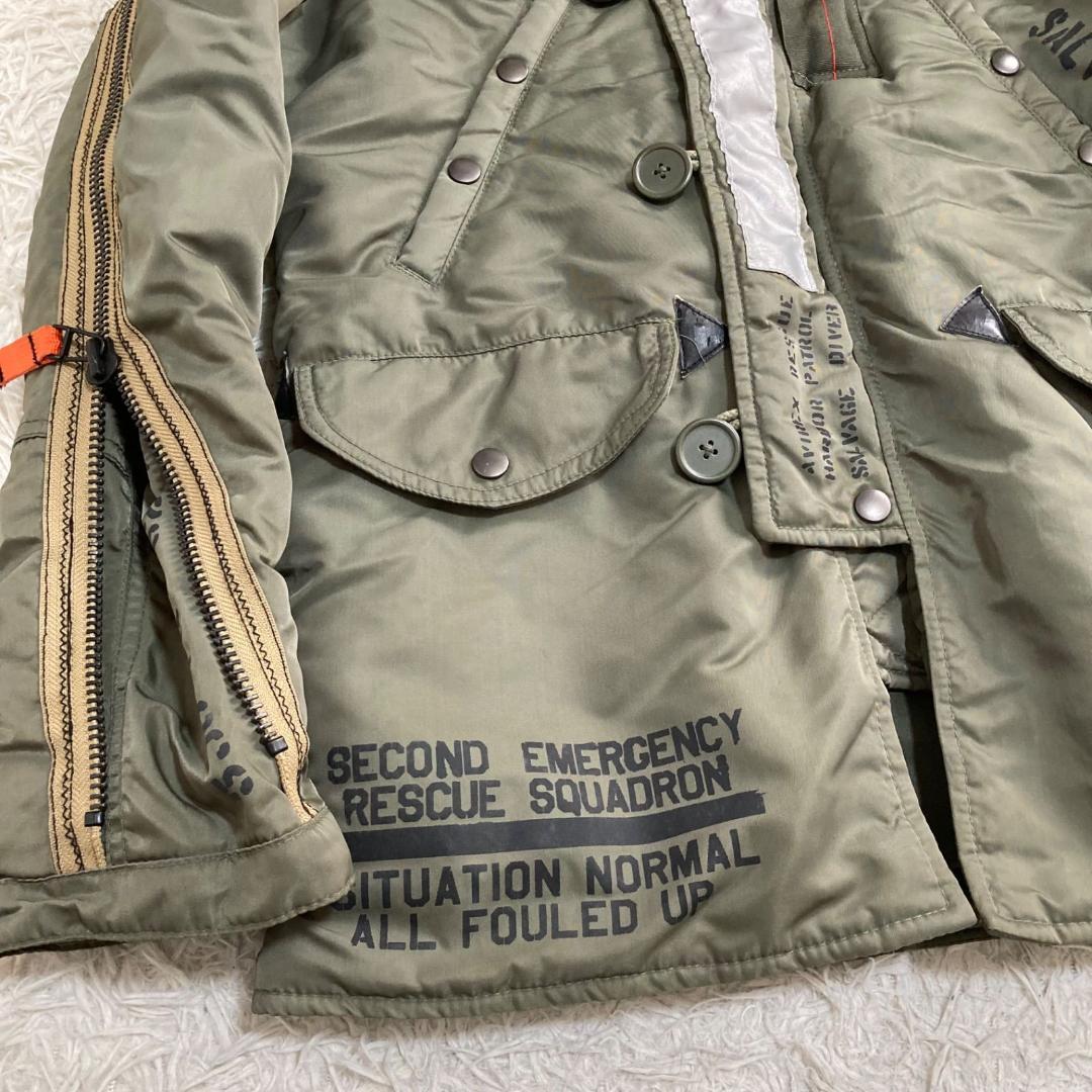 15889✨AVIREX N-3B ステンシル グリーン フライトジャケット