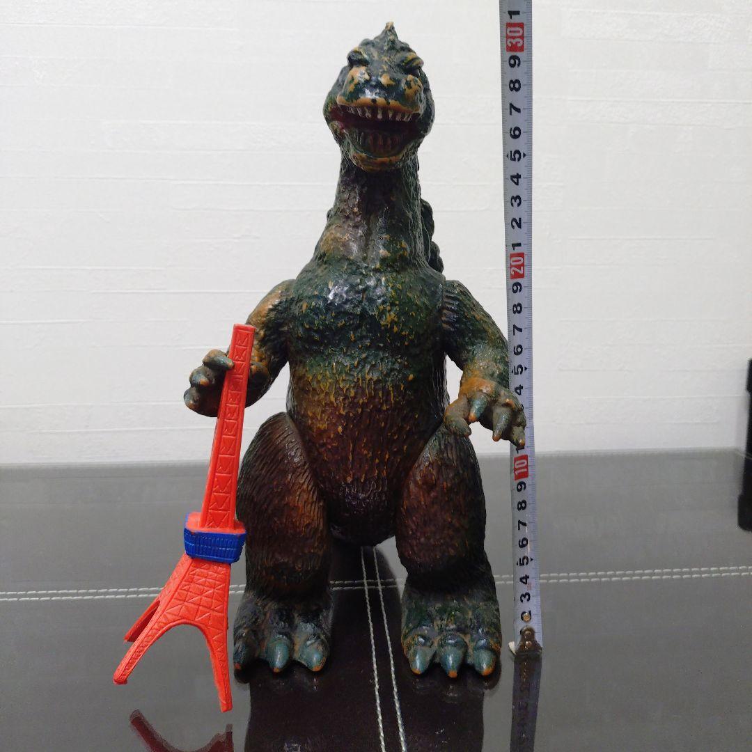 ブルマァク　ジャイアントゴジラ　当時物　ソフビ　版権シール付　ゴジラ