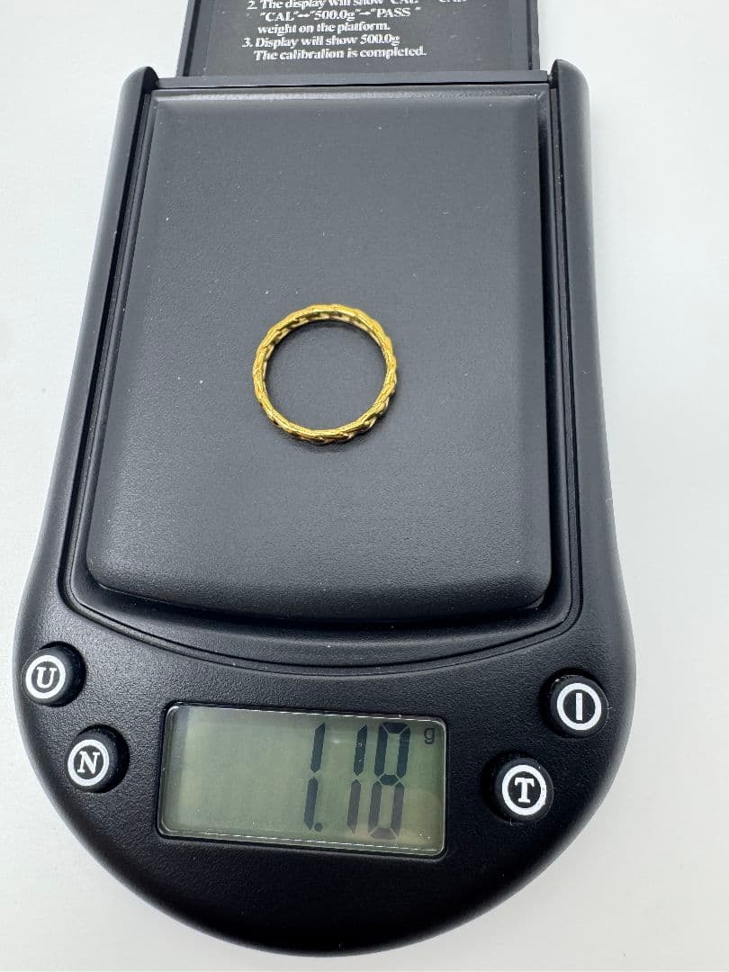 k18ゴールド リング 1.18g 2.7mm幅 11号