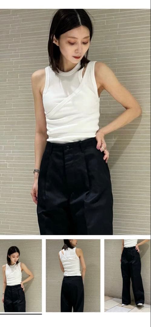 クリーニング済HYKE double shoulder TANK TOP