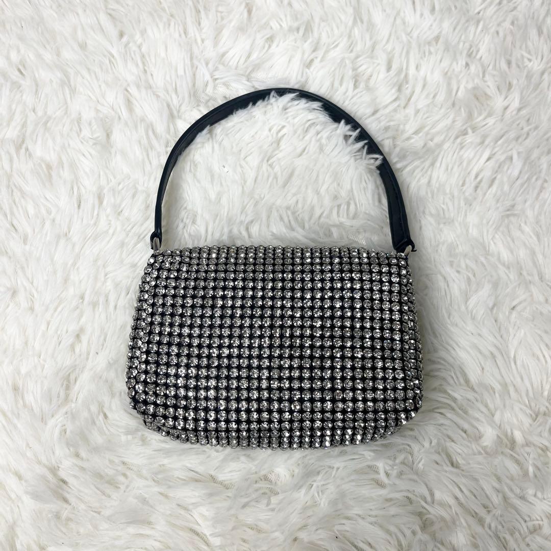 【美品】 アレキサンダーワン heiress ラインストーンメッシュポーチ