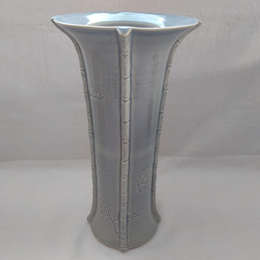 桐竹文 花瓶 山崎 光洋銘『鳳玉』 嵯峨御流好 片山宥雄大僧正