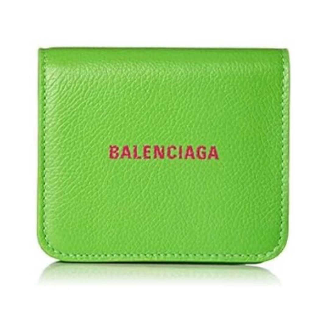 BALENCIAGA 二つ折り財布 グリーン　バレンシアガ　ウォレット