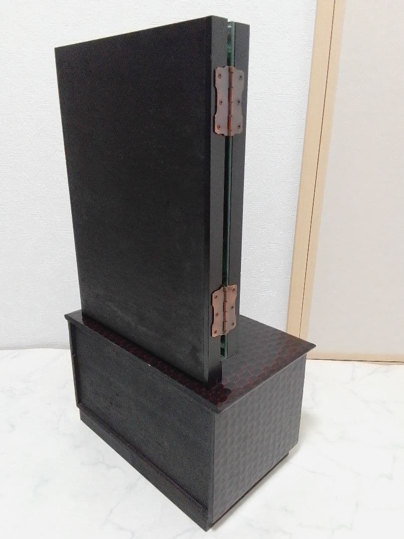 鎌倉彫 鏡台 三面鏡 木製 牡丹 アンティーク 昭和レトロ 和風 ドレッサー