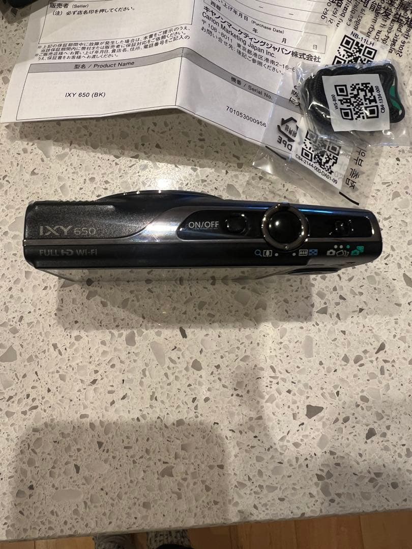 Canon IXY650 コンパクトデジタルカメラ　ブラック