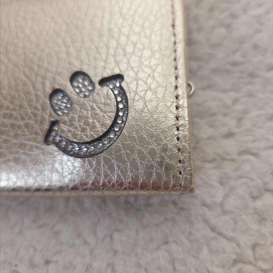 サロンドアルファード　小銭入れ がま口 財布 ケース 本革 スマイル