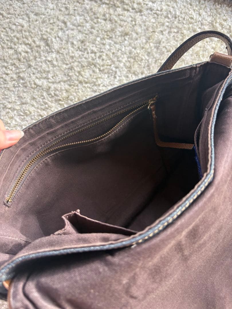 BURBERRY LONDON BLUE LABEL デニム地　タッセル　バッグ