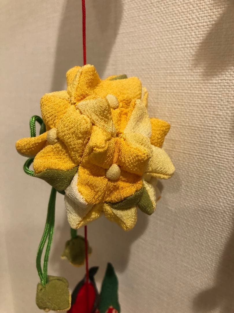 【匿名配送】桃の節句の壁掛け③5蓮　吊るし飾り　吊るし雛