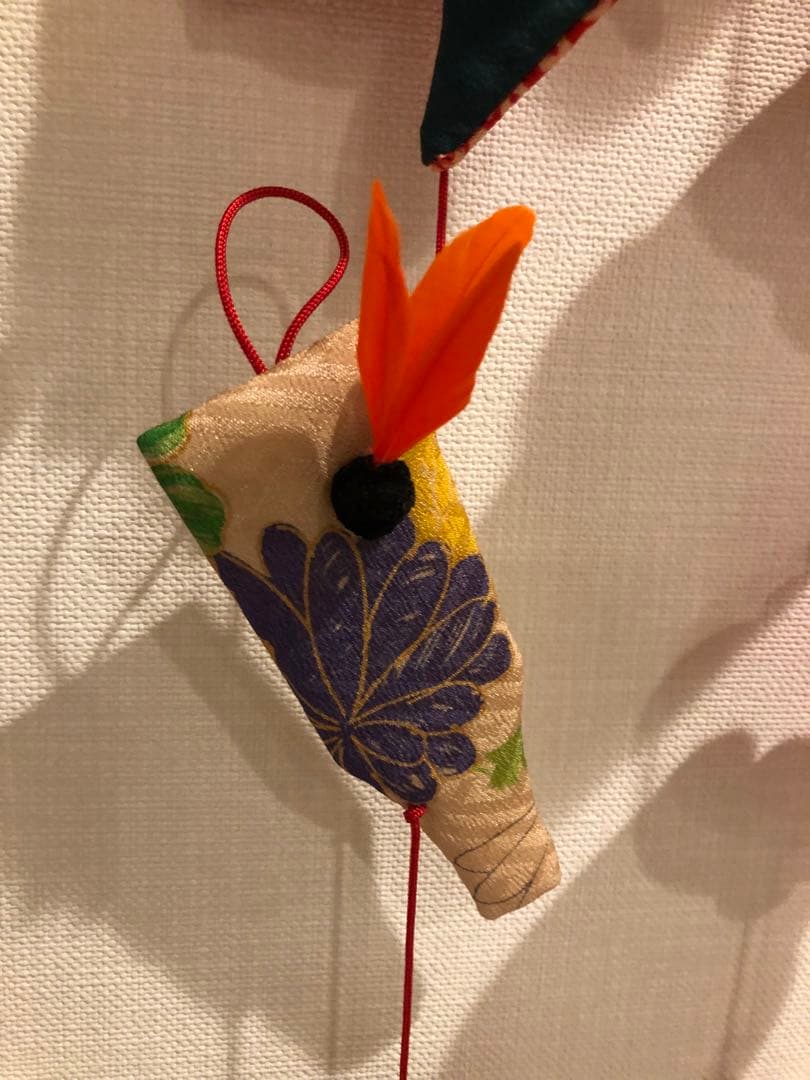 【匿名配送】桃の節句の壁掛け③5蓮　吊るし飾り　吊るし雛