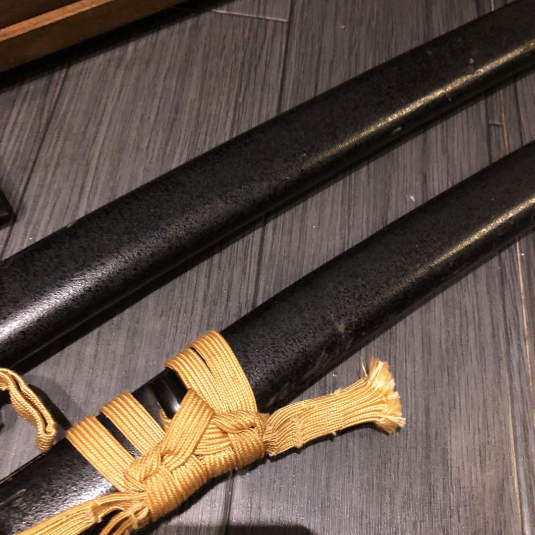 本格模造刀　居合刀　 2本セット　美術刀剣　太刀　脇差　大小セット　茶拵え