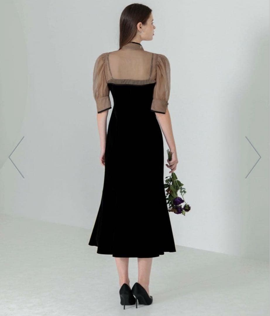 LEJA 花柄ボレロ マーメイド ロングワンピースドレス　M