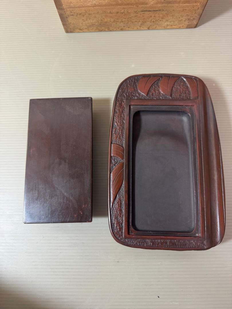 2798 書道 硯 赤間硯 龍泉堂　龍泉作　和硯 骨董 書道具　未使用