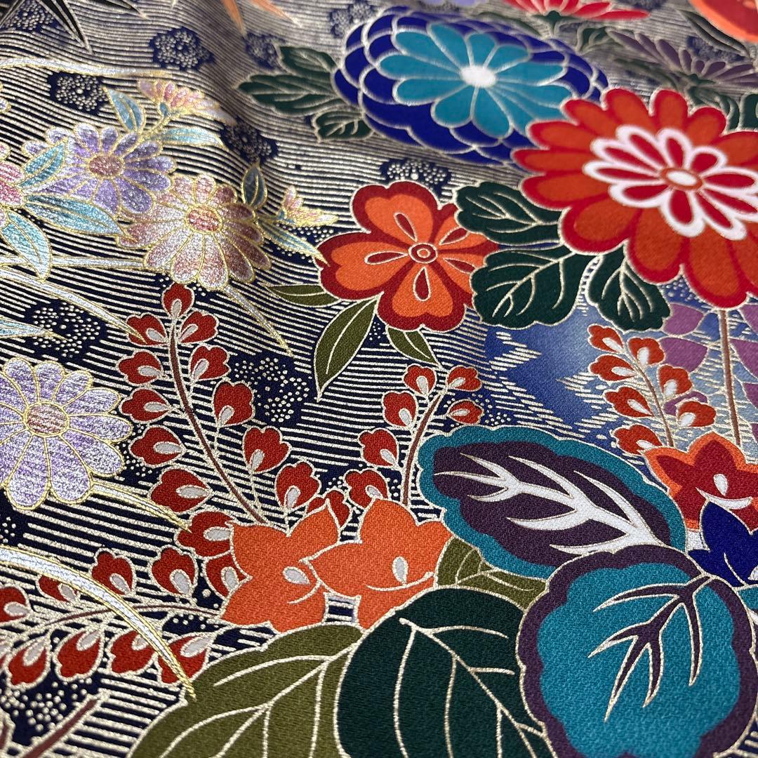 (あ969)渋めの色味の振袖㊗️大振袖⑤点セット✨