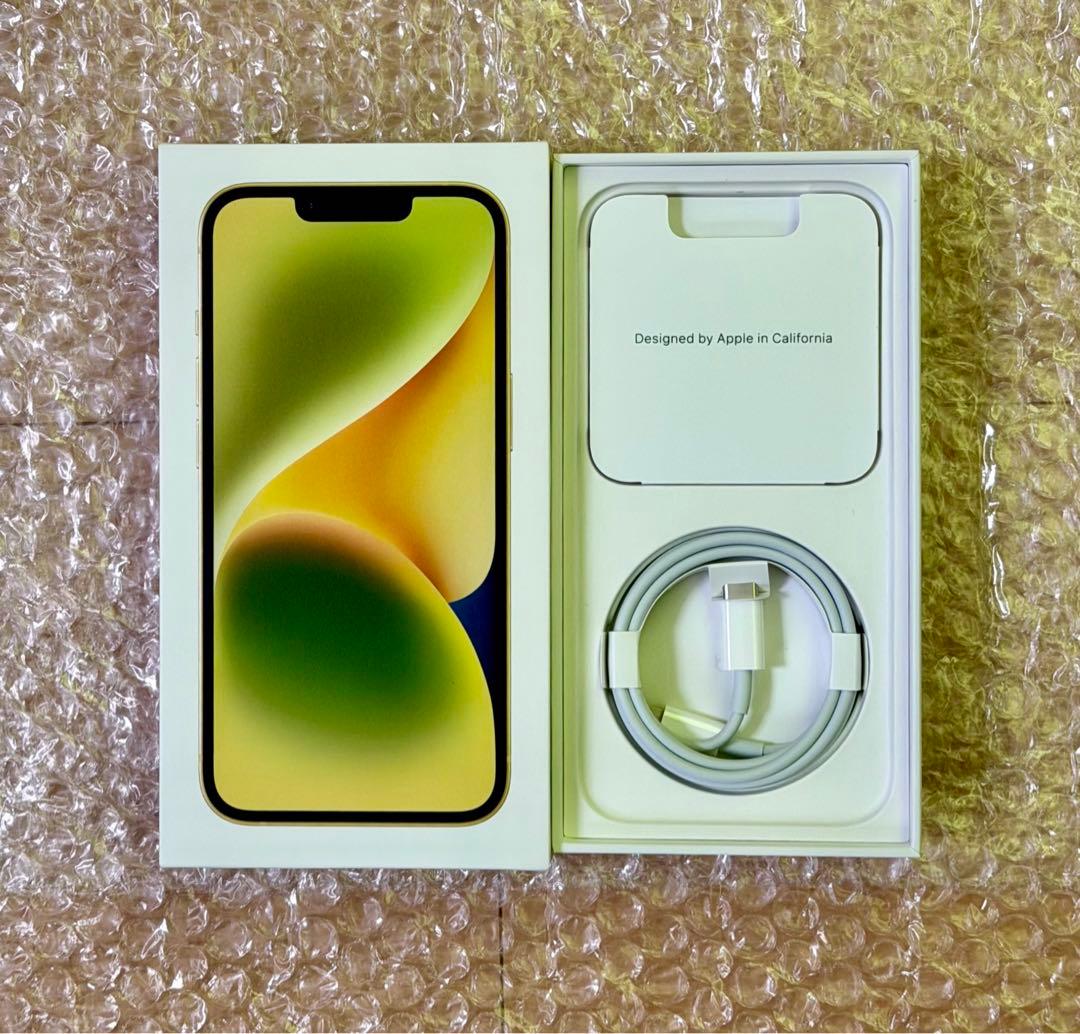 バッテリー最大容量100% 美品 iPhone 14 イエロー 128GB