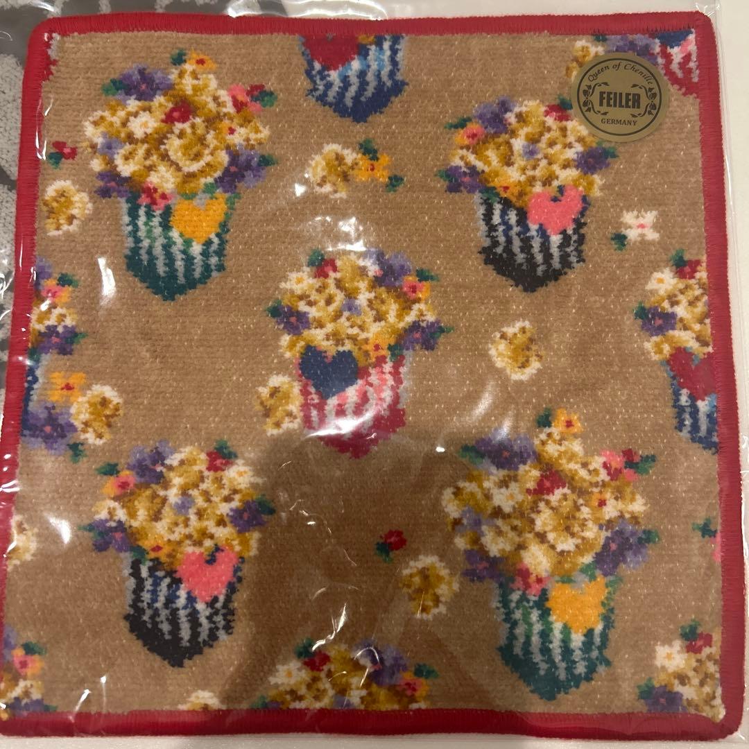 FEILER 花柄・葉柄 タオルハンカチ 2枚セット