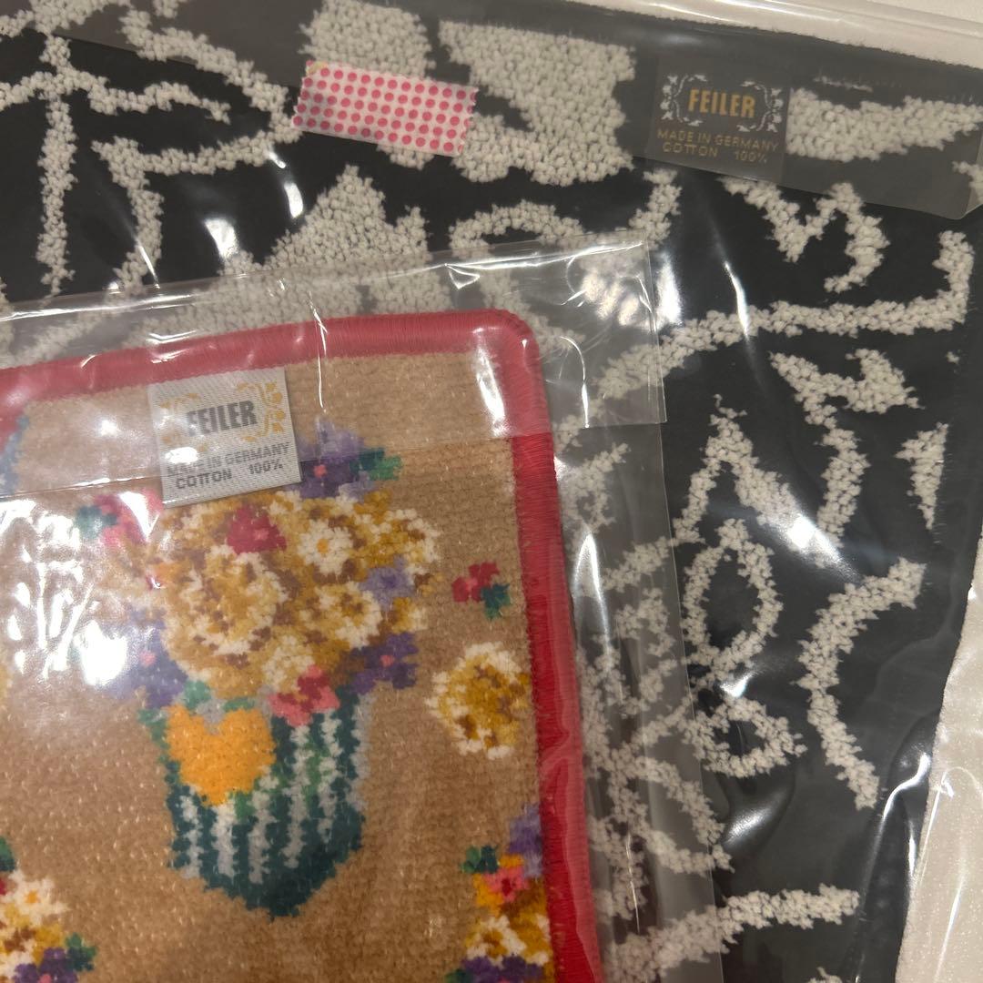 FEILER 花柄・葉柄 タオルハンカチ 2枚セット