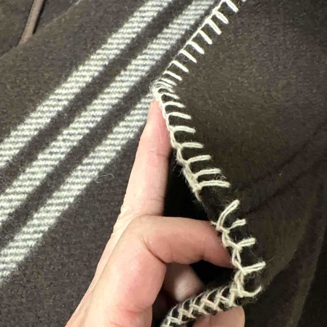 3man/M/ウール/スリーマン/ブラウン/茶/ブランケットジャケット