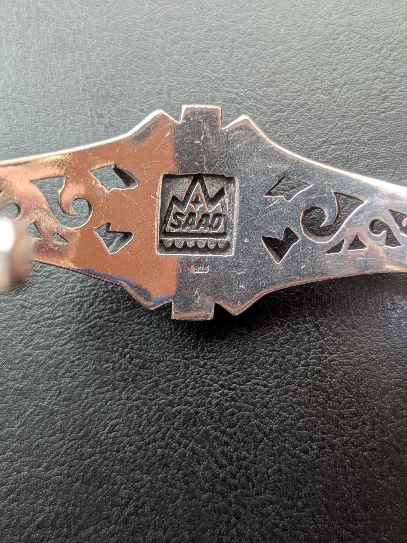 美品SARD ラリマー シルバー カフバングル　サード　ブレスレット