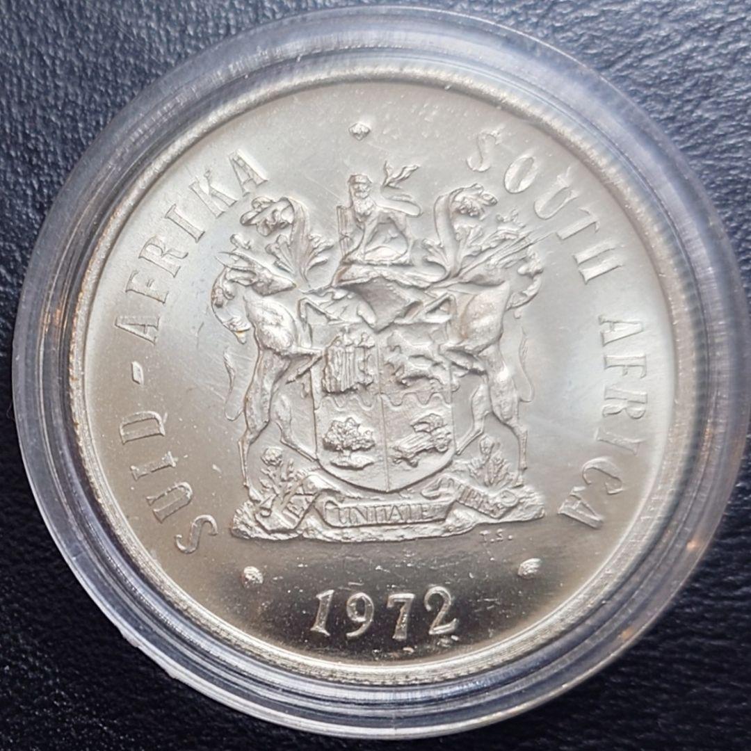 1972年 南アフリカ銀貨 1ランド 国章 スプリングボック銀貨 SV800