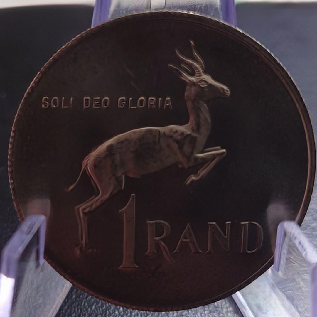 1972年 南アフリカ銀貨 1ランド 国章 スプリングボック銀貨 SV800