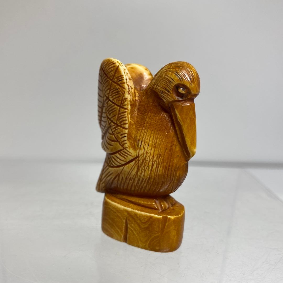 在銘　極上　鳥　根付　24g タサチ　東さ7-0916☆2F