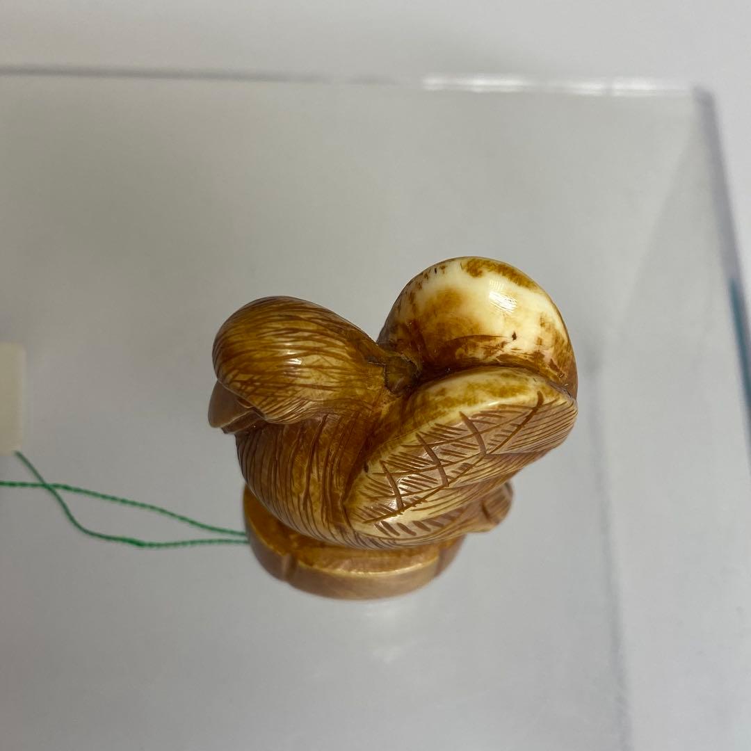 在銘　極上　鳥　根付　24g タサチ　東さ7-0916☆2F